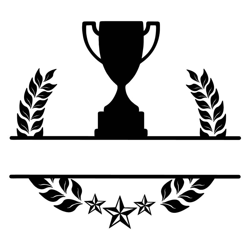 Laurel wreath monogram cup