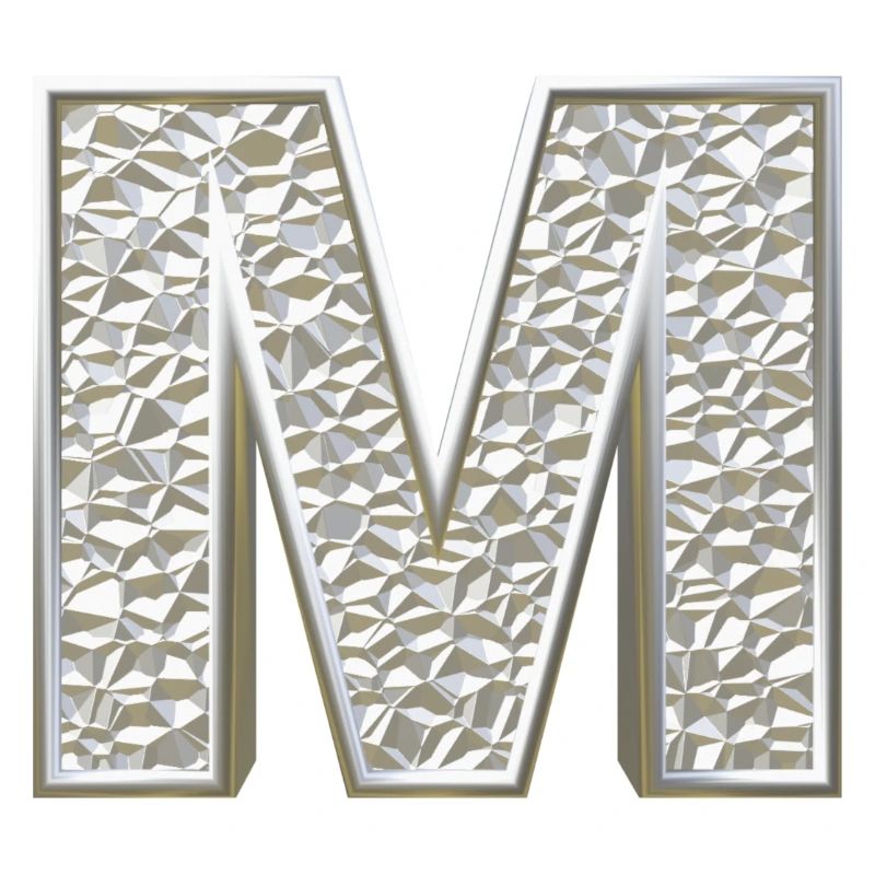 M, lettre, lettre M, initiale, initiale M, monogramme,