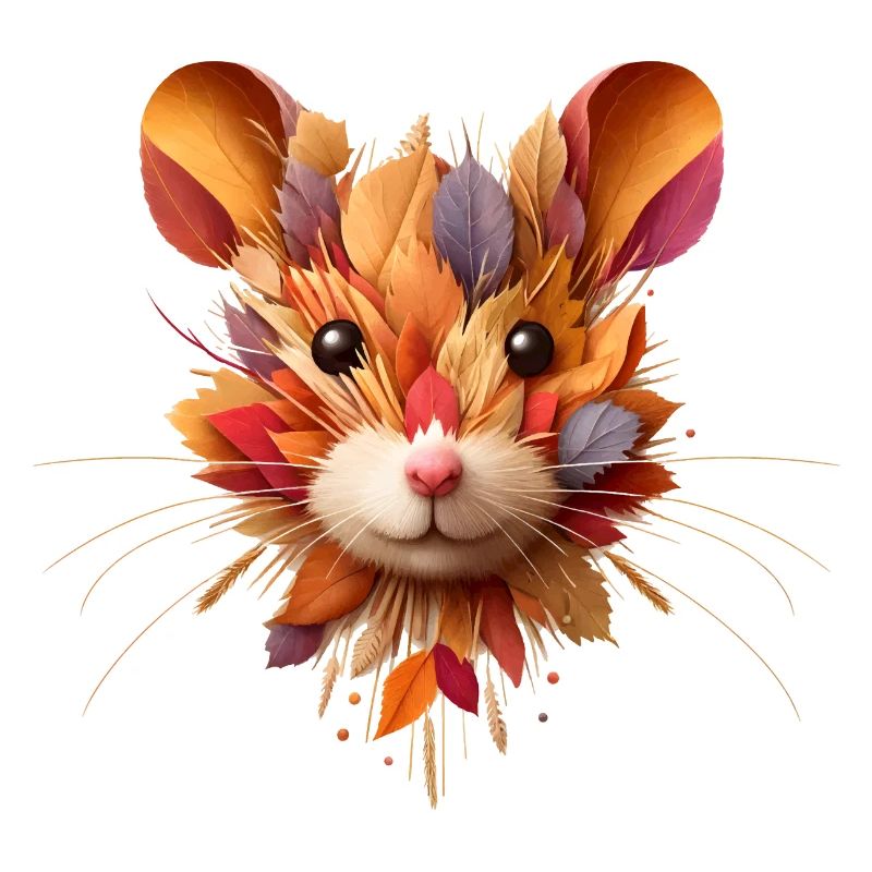 Grand hamster, conçu à partir de différentes feuilles