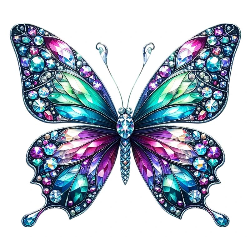 Butterfly, Diamond, Diamonds, Crystals, Crystal