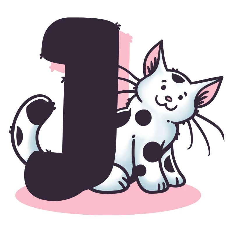 Katze Buchstabe J