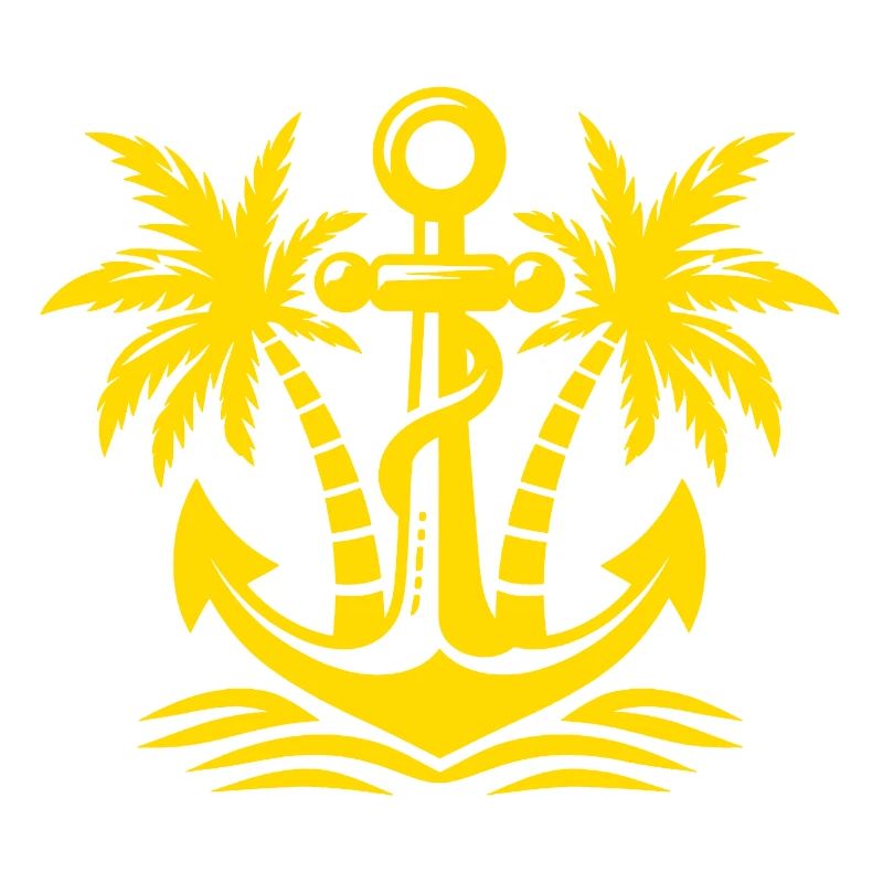 Anker mit Palmen Logo