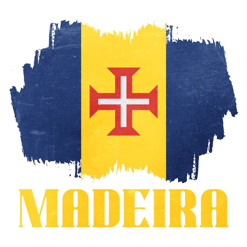 Conception du drapeau de Madère sur le style vintage