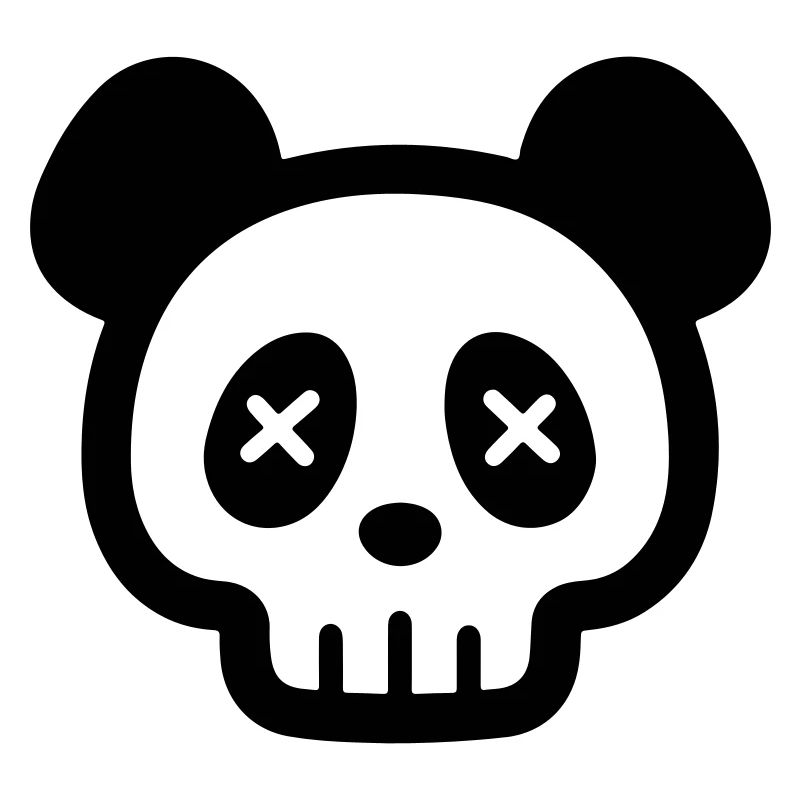 Squelette de crâne de panda