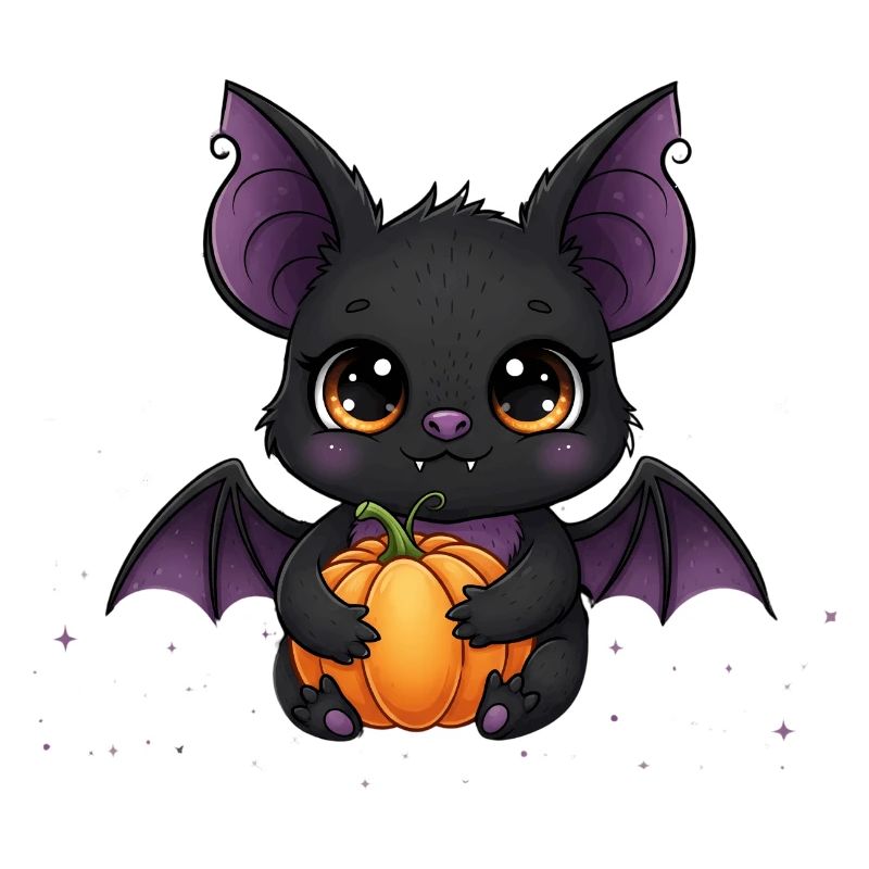 Cute Vampire Pumpkin Dragon