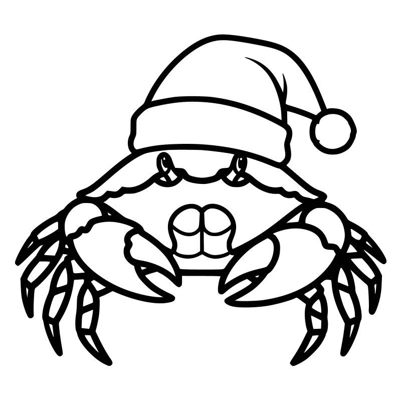 Weihnachtskrabbe Cartoon Illustration