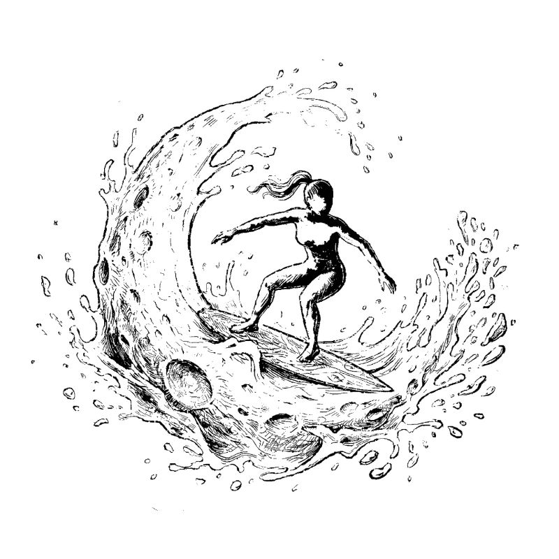 Cosmic Moon Surfer