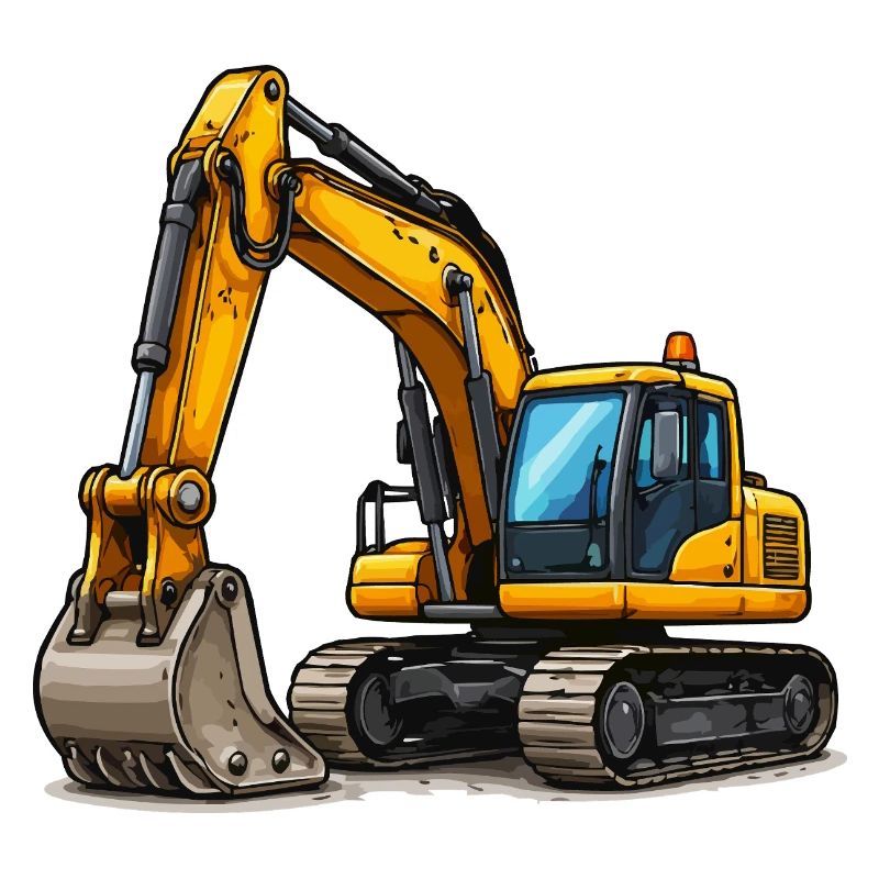 Gelber Bagger