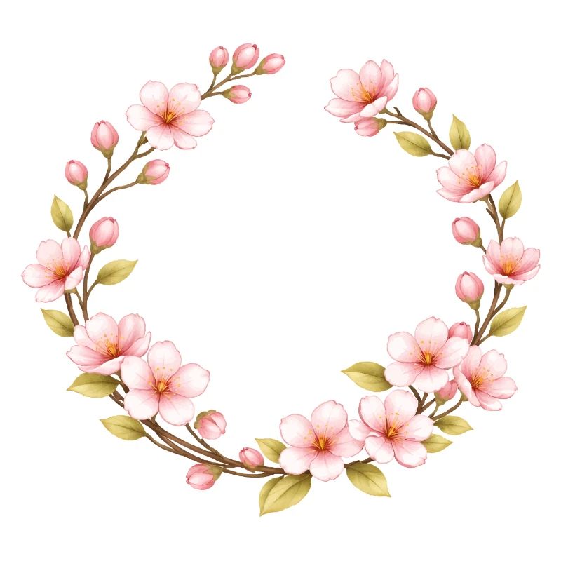 Spring Motif Cherry Blossom Frame