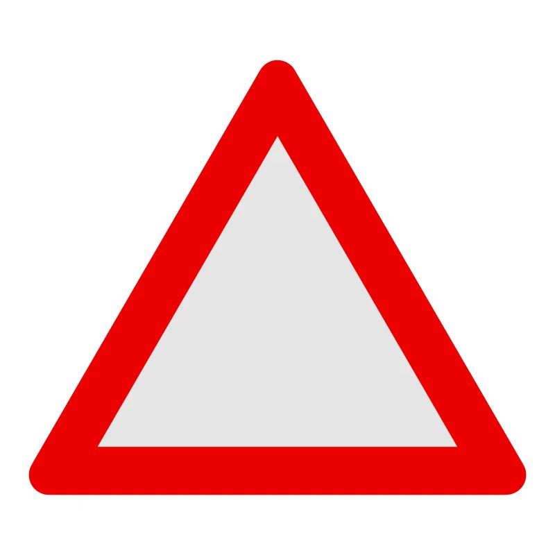 Blank Warning Triangle