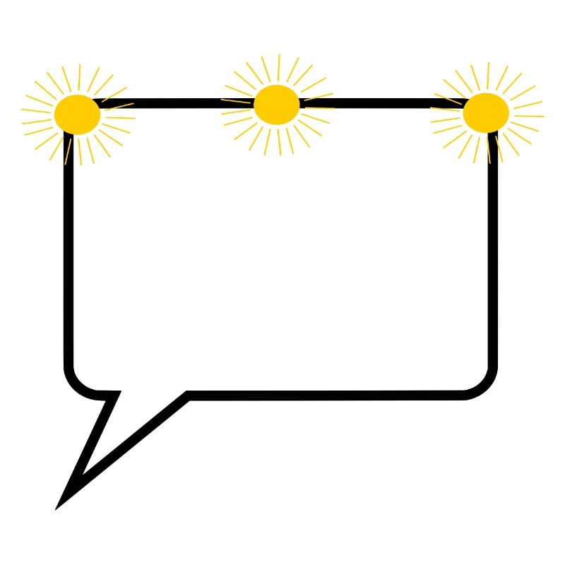 Speech bubble comic sun text design yourself