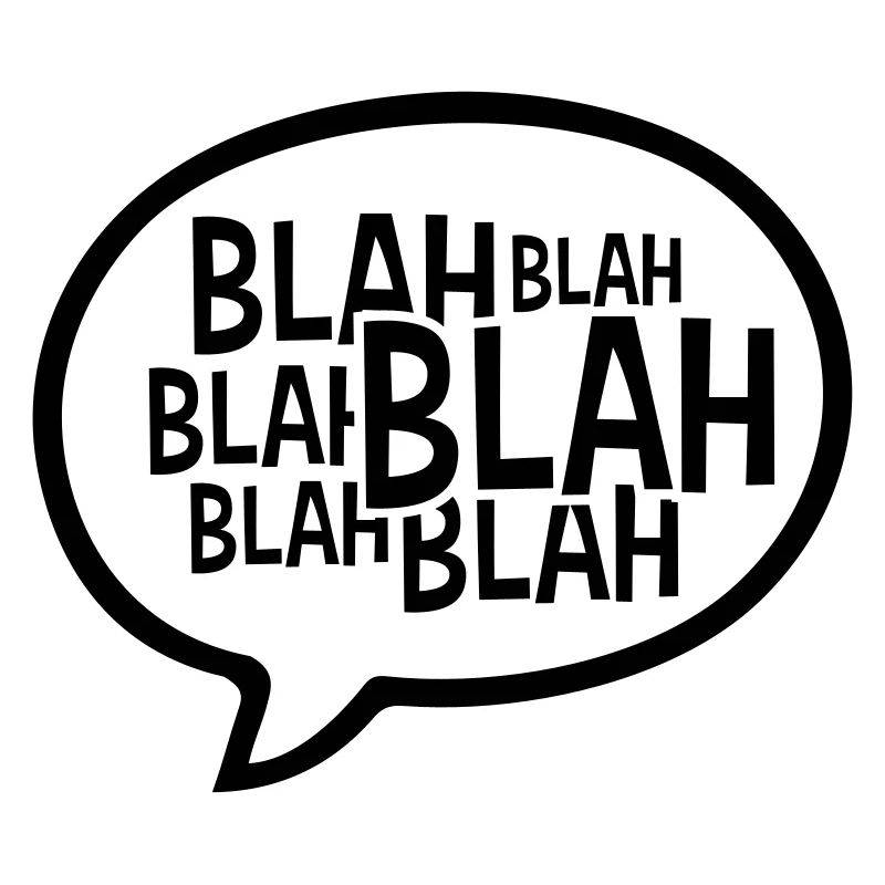 Comic speech bubble blah