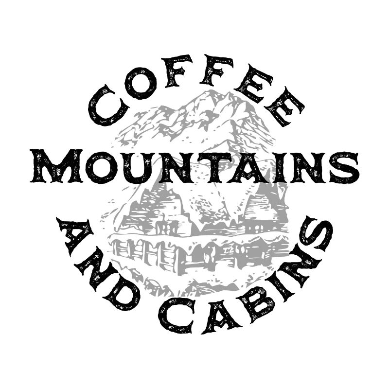 montagnes de café et cabines