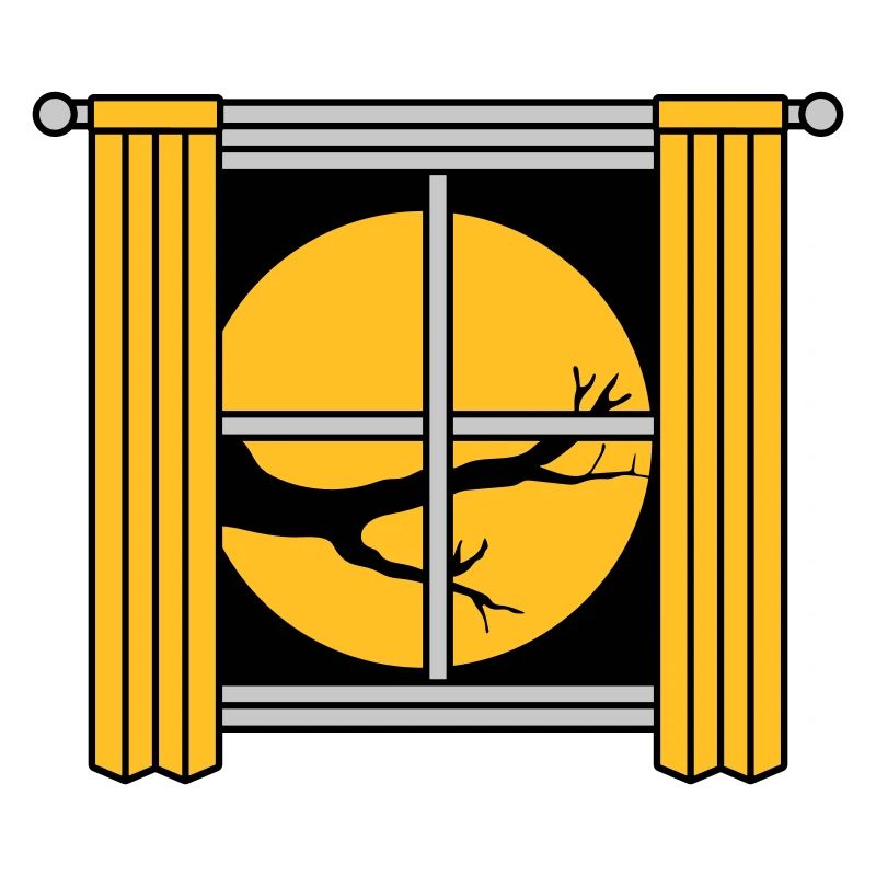 Moon Night Tree Window