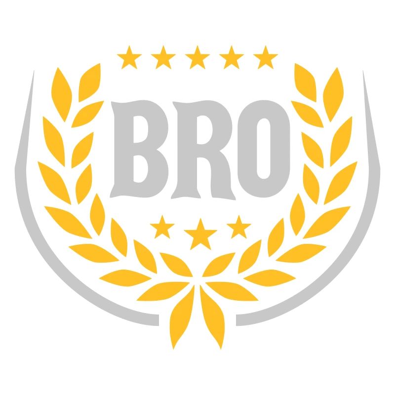 Laurel wreath Bro Text Logo