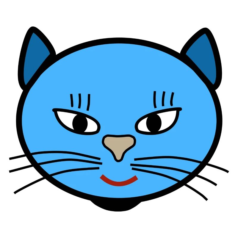 Chat bleu dans la conception de bandes dessinées