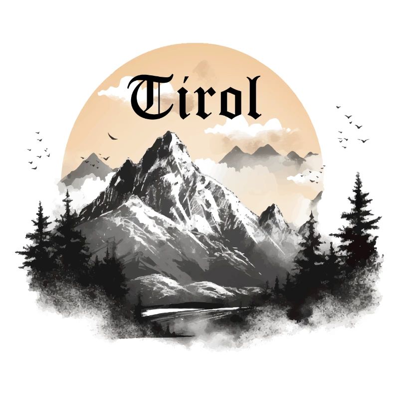 Tyrol with mountains, gift idea Tirol Design