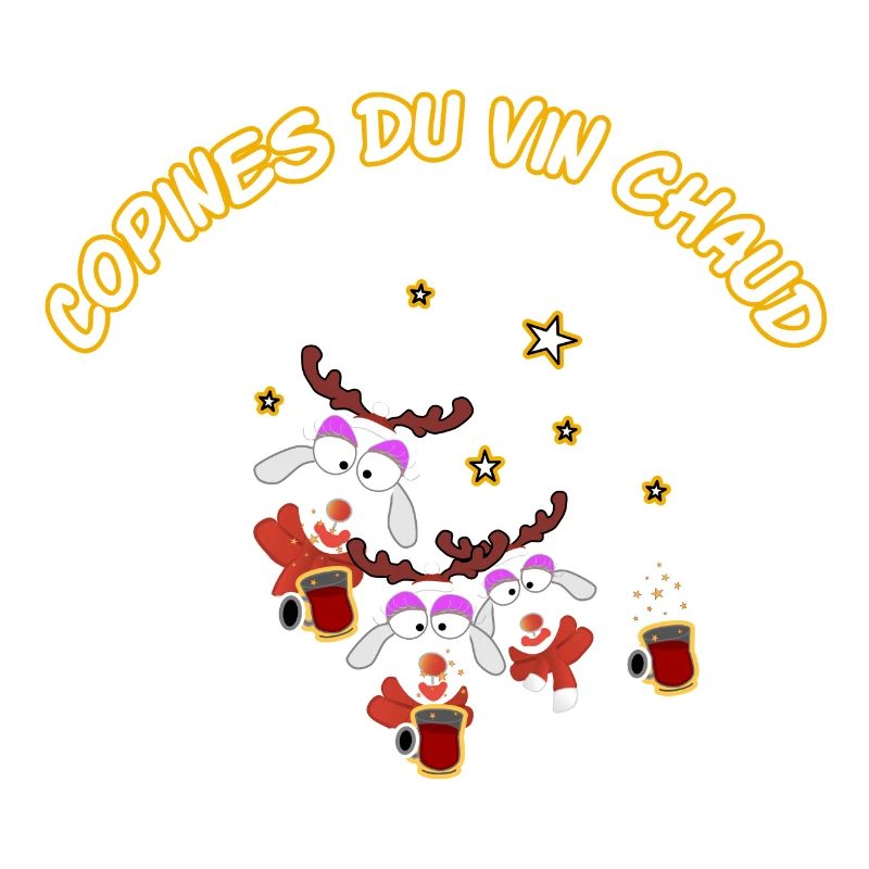 Copines du vin chaud marché de Noël
