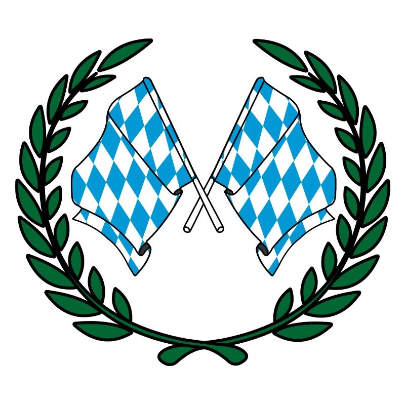 Drapeaux Couronne de laurier du Bayern