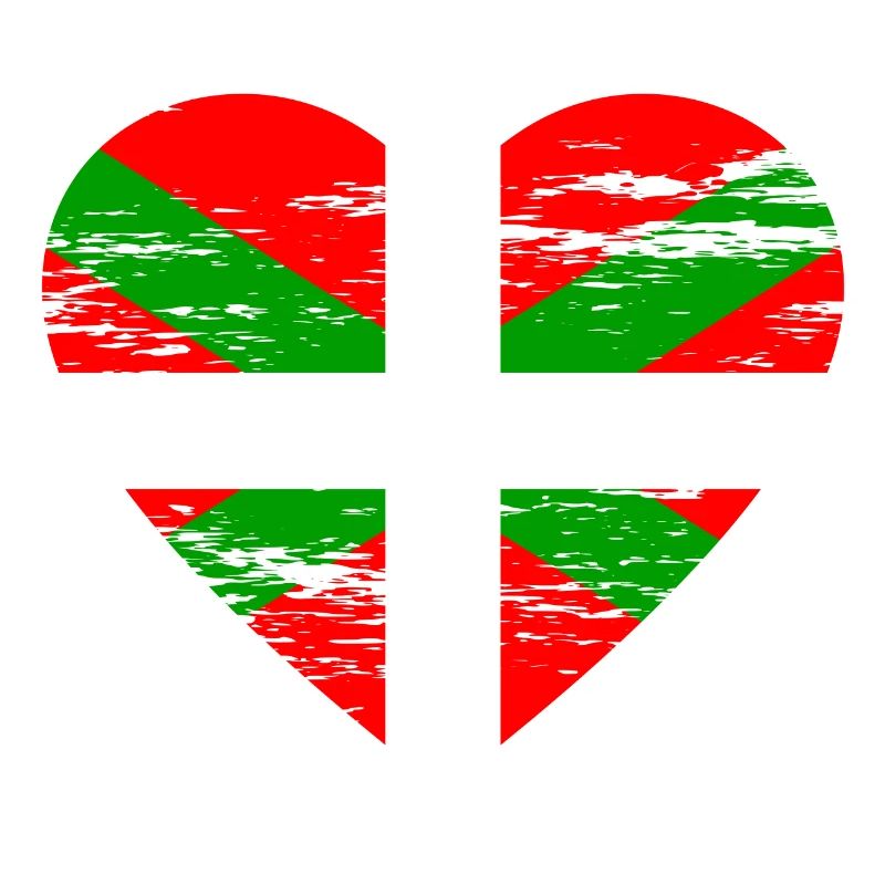 Drapeau basque coeur utilisé