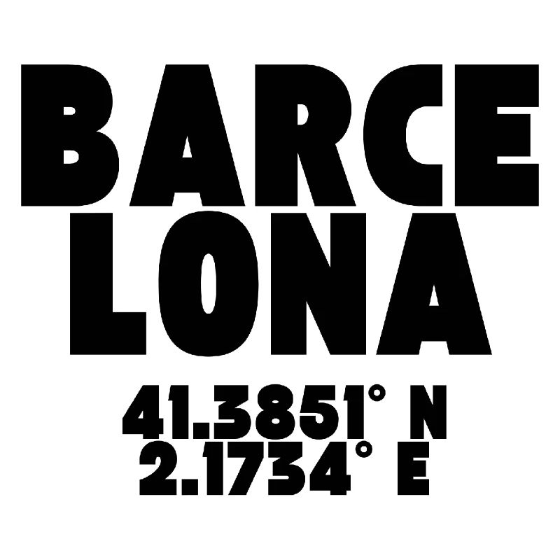 Barcelone - Design avec coordonnées