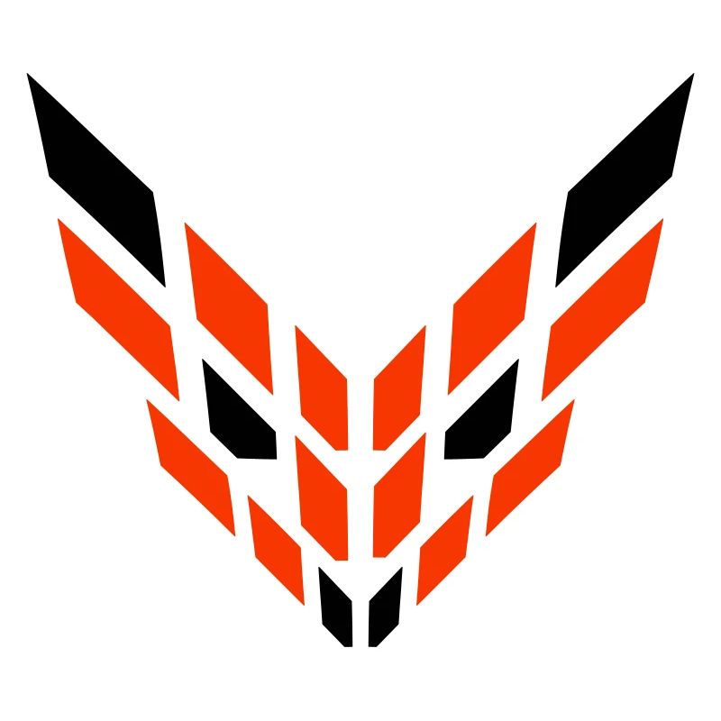 Fox Red Fox Abstract Logo Cool Evil Eye