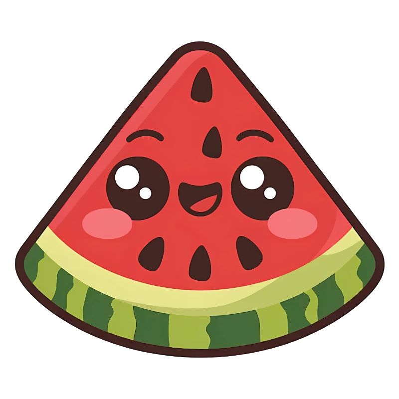 Mignonne tranche de pastèque
