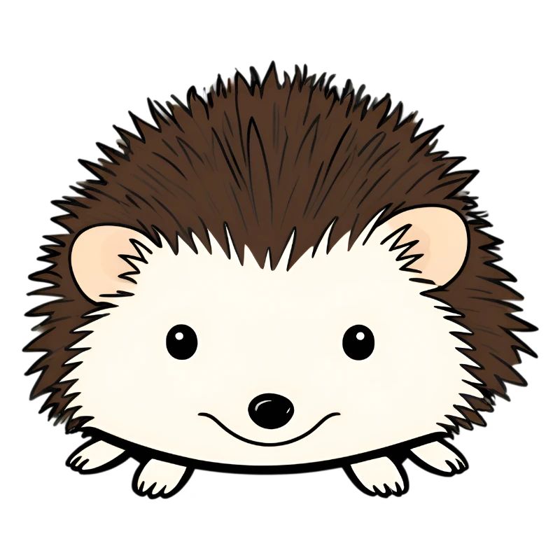 Cute hedgehog with a friendly face