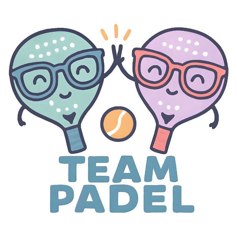 Duell Padel Freundliche Maskottchen Bunt
