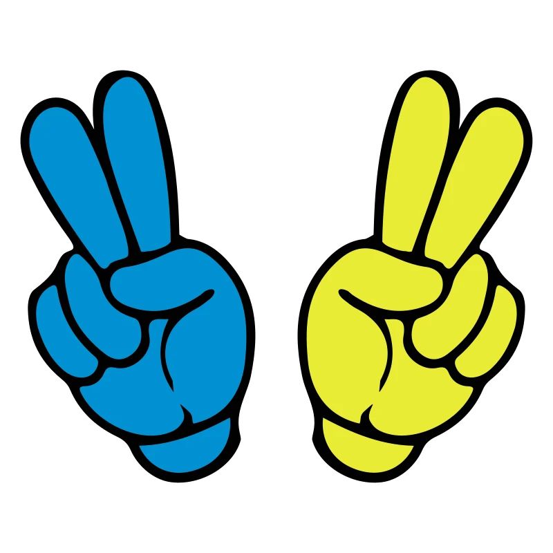 hand peace comic symbol peace