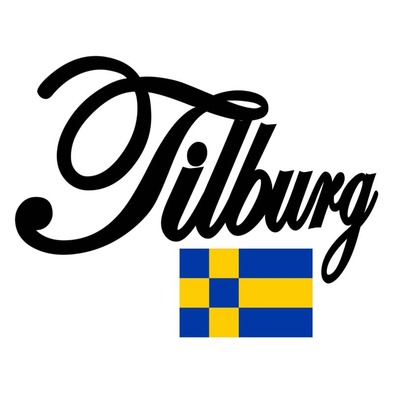 Tilburg avec le jaune bleu de drapeau