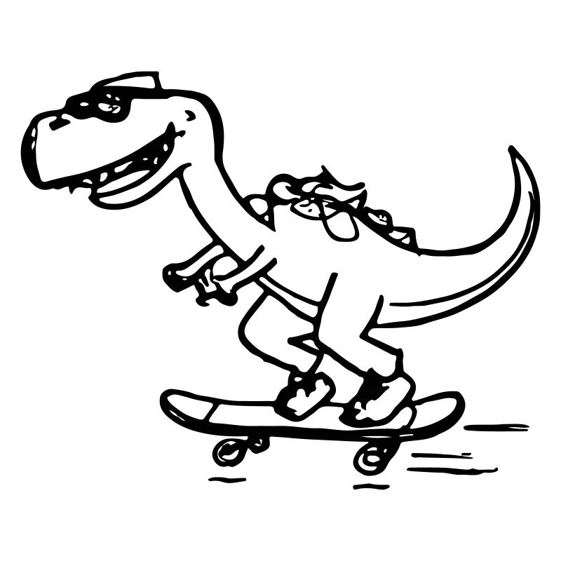 Dinosaurier Skateboard Lustig Geschenkidee