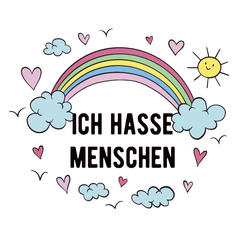 ich hasse menschen regenbogen