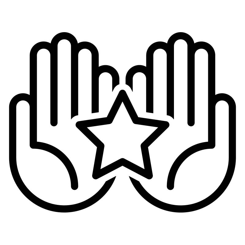 Hands with a star