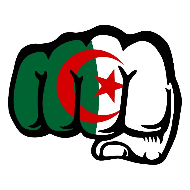 Drapeau de l’Algérie Main Poing