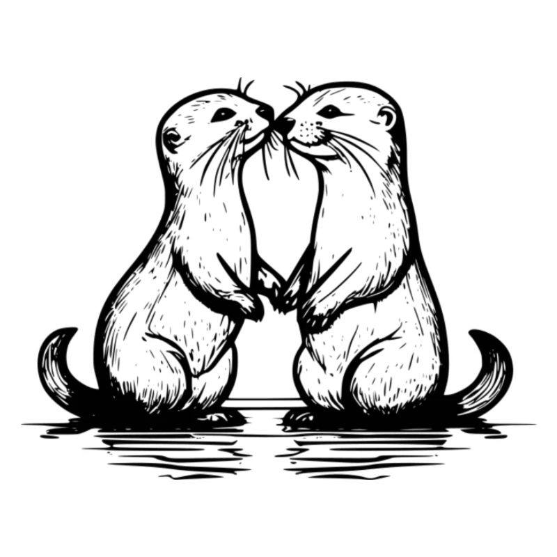 Zwei Otter