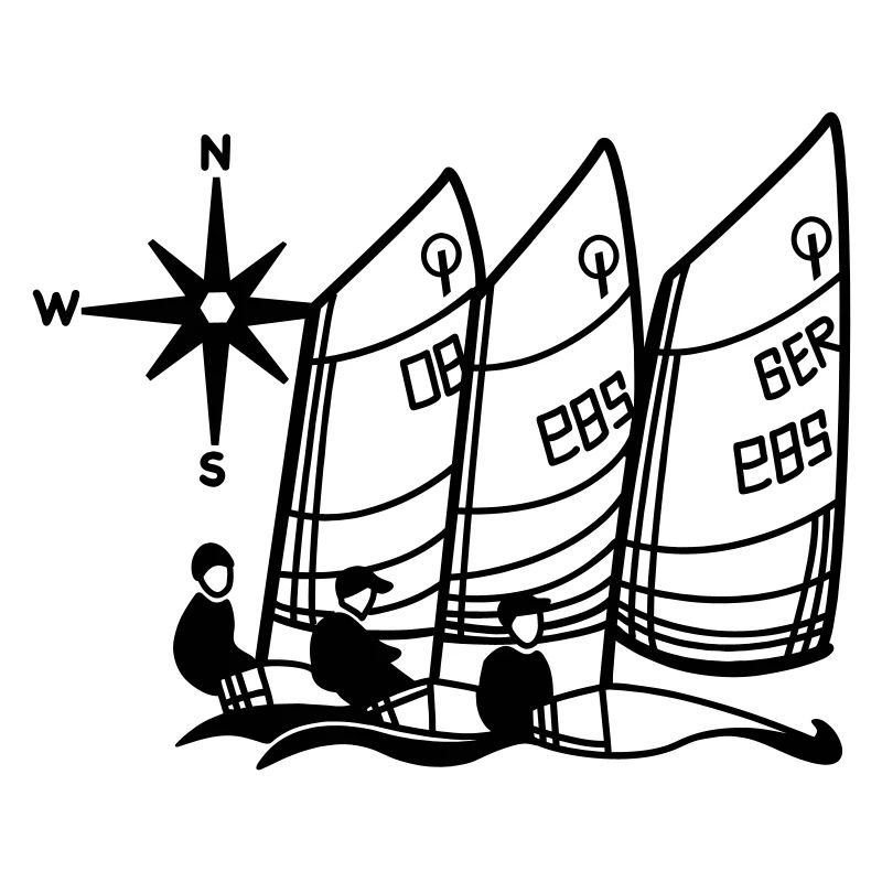 Optimist Opti Segelboot Regatta Segelshirt Kinder