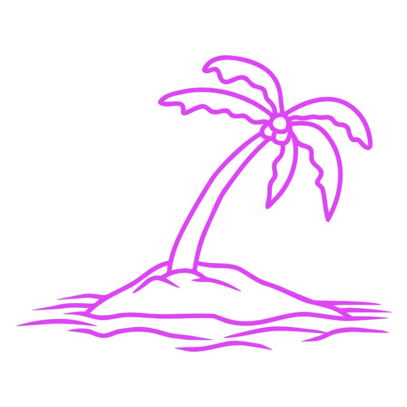 Palm Tree Island Tree Plage Vacances Noix de Mer Cool