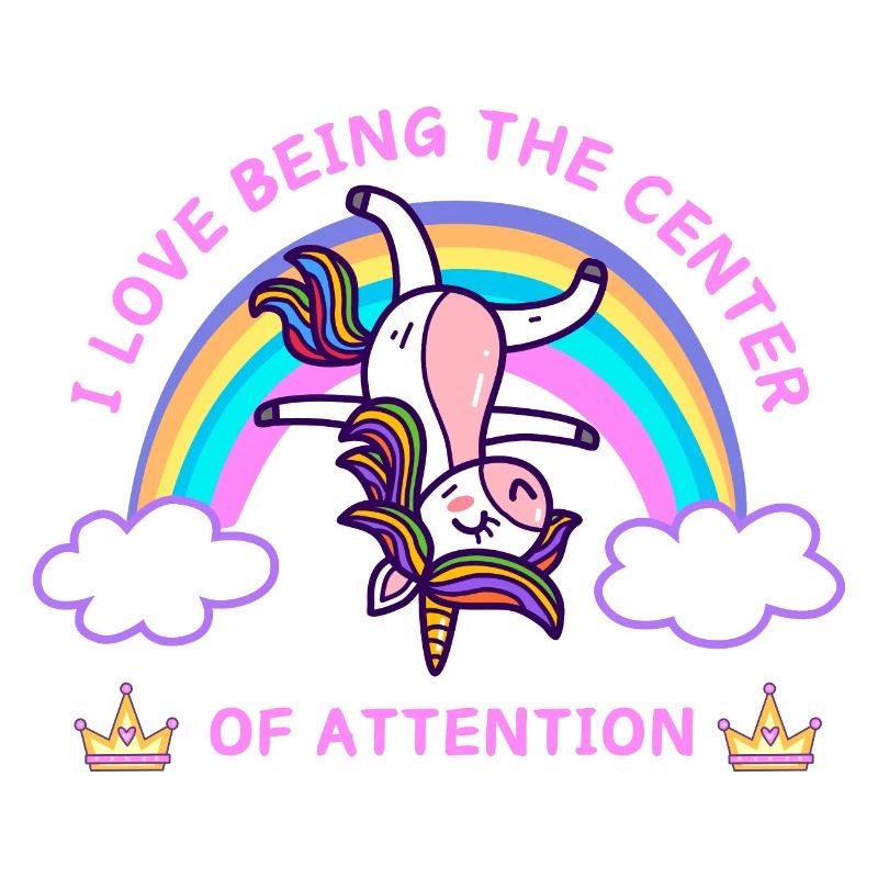 J’adore être le centre d’attention.Licorne drôle