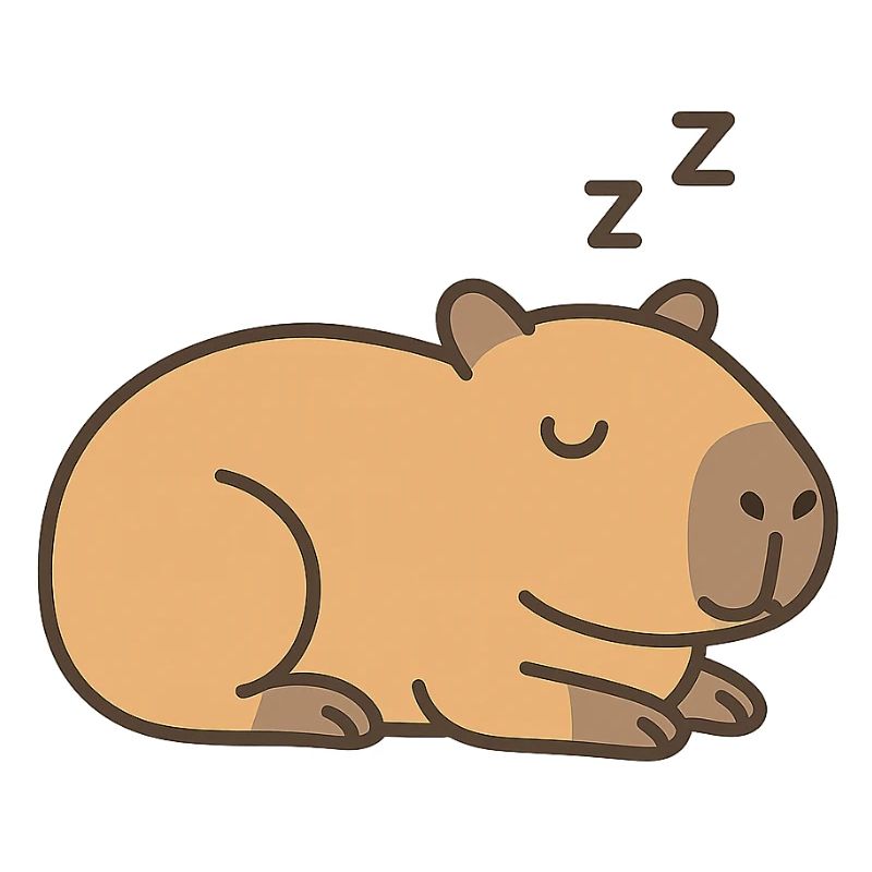Sleeping capybara
