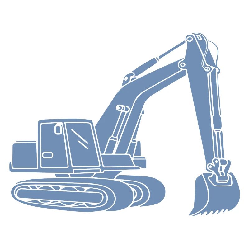 Excavator Silhouette Construction Equipment Operator Civil Engineering