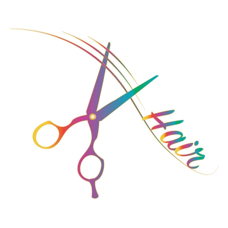 Ciseaux de coiffure colorés avec balançoire – style créatif