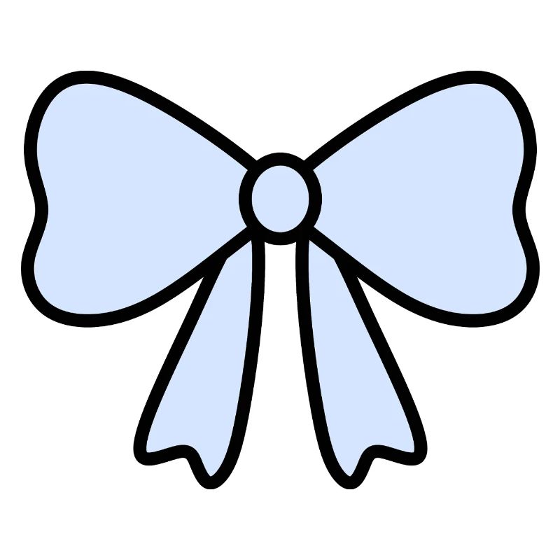 Delicate Light Blue Bow Design