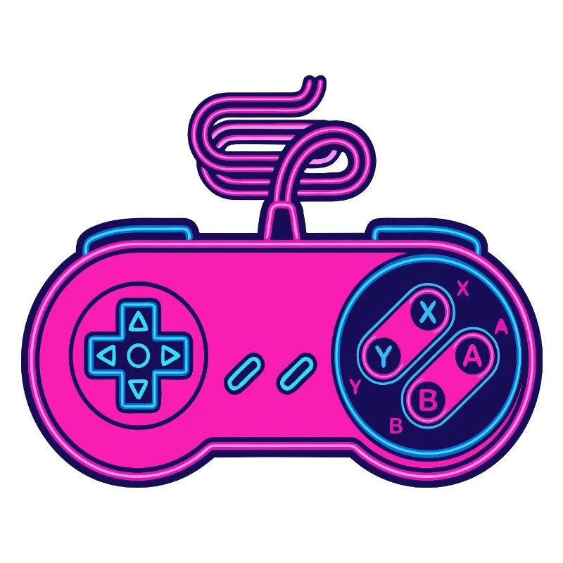 Retro-Pink-Neon-Controller