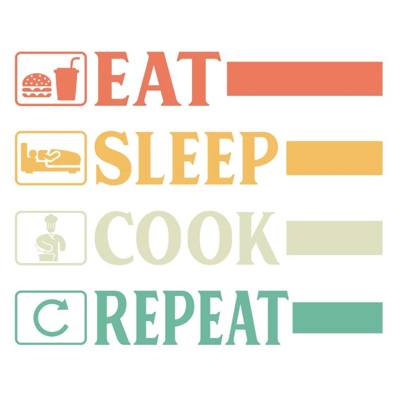 Funny Chef Head Chef Baker Chef Eat Sleep Cook Rep