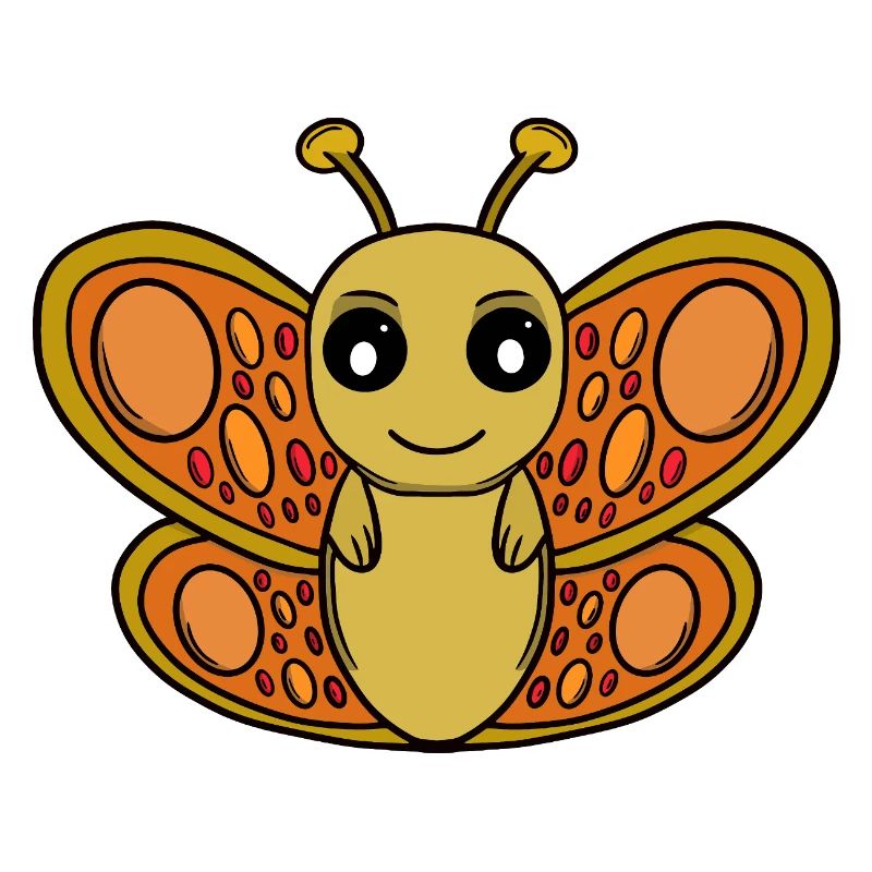 Papillon Chibi Ensoleillé