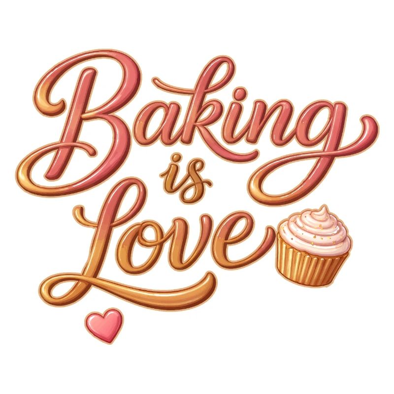 Baking is Love Baking Saying Design
