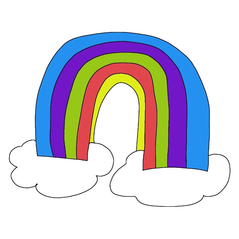 Rainbow Kids Child Clouds