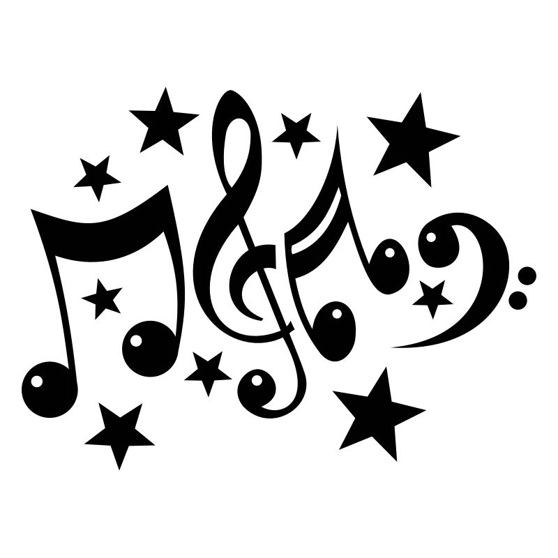 notes de musique et 1c étoiles
