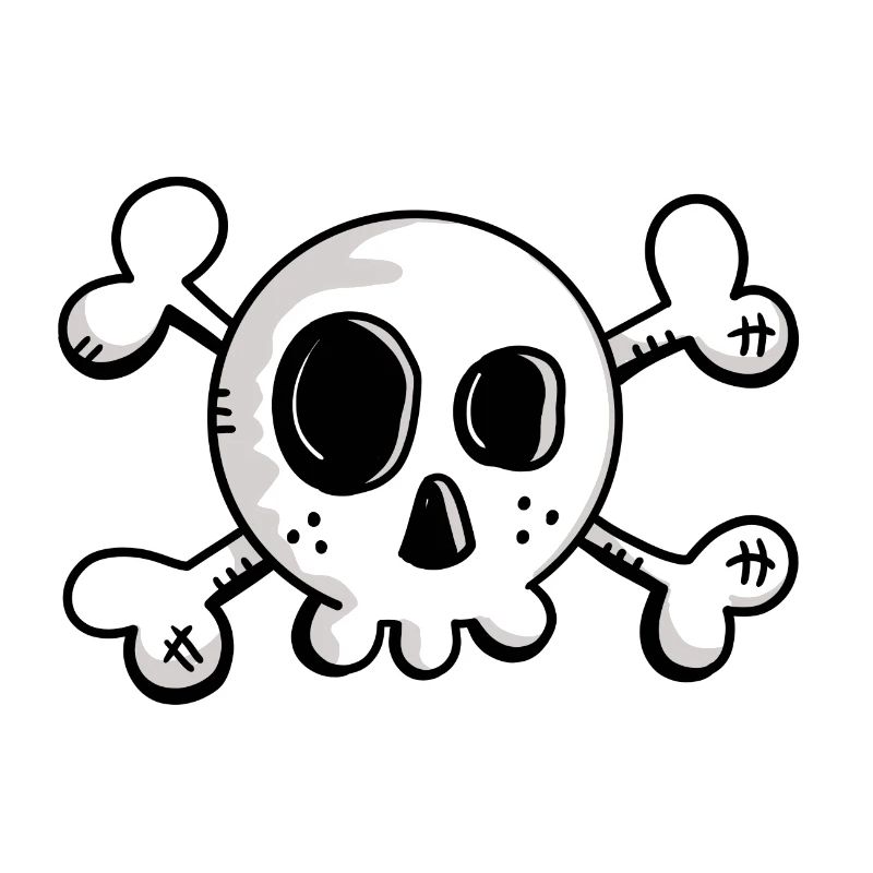 Small skull with crossed bones